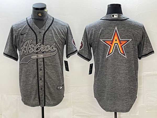 Men's Houston Astros Gray Team Big Logo With Patch Cool Base Stitched Baseball Jersey,We sell and wholesale Men's Houston Astros Gray Team Big Logo With Patch Cool Base Stitched Baseball Jersey on line form chian!